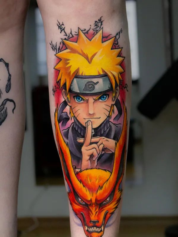 color anime tattoo on thigh #93079 | Tattoo Artist Rogério Opix