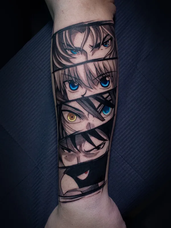 black anime tattoo on forearm #93084 | Tattoo Artist Rogério Opix
