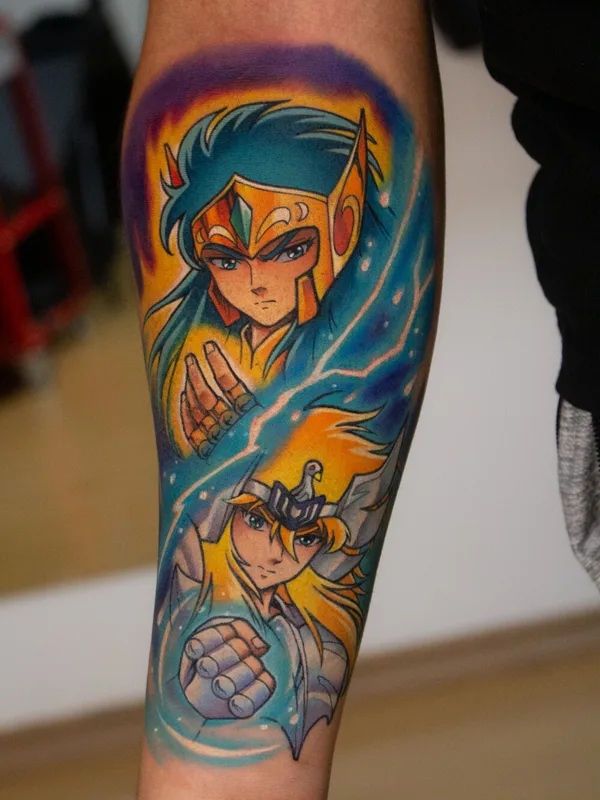 color anime tattoo on forearm #93085 | Tattoo Artist Rogério Opix