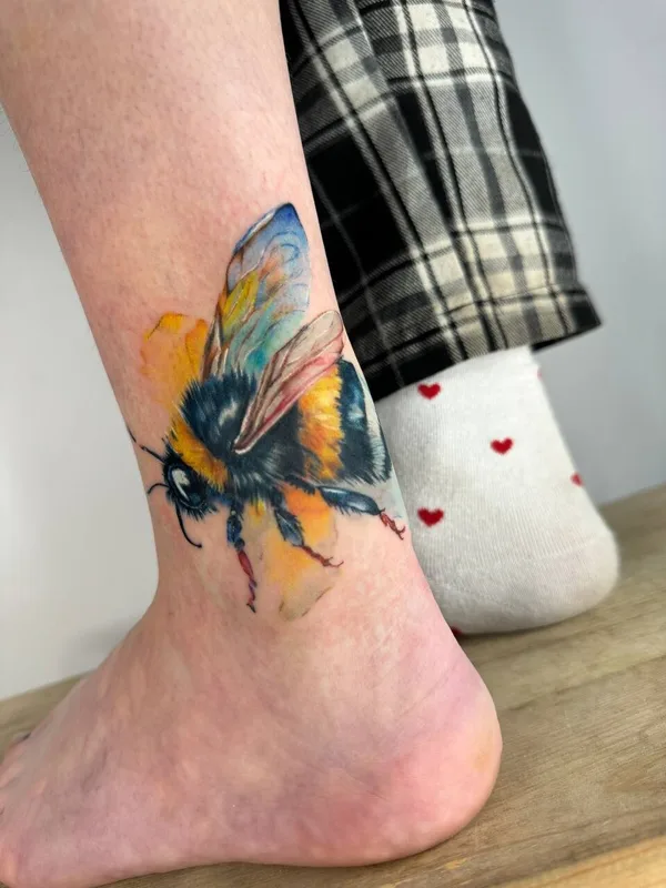 color watercolor 타투 부위 ankle #93171 | 타투이스트 Султанова Евгения