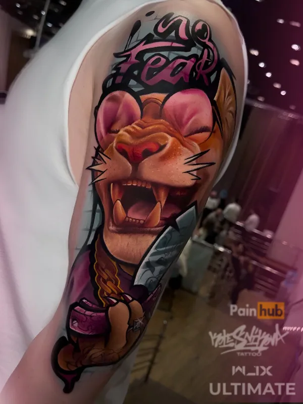 male color newschool tatuaje en shoulder #93514 | Tatuador Юлия Колесникова