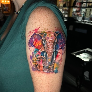 женская  Акварельная татуировка #93766 | Тату мастер Neto Tattoo Florida