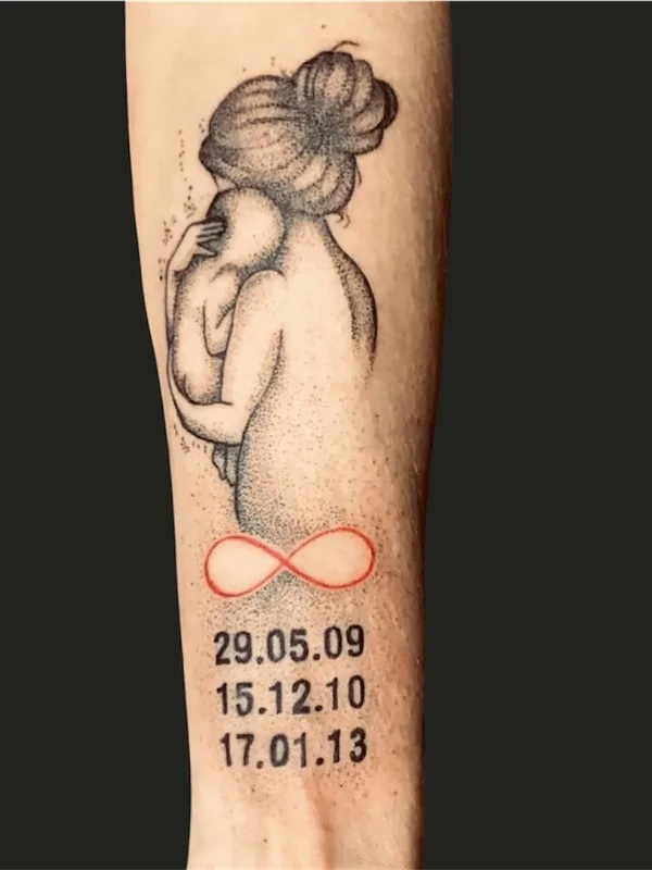 color dotwork Tatuaggio su forearm #94283 | Tatuatore Дмитрий Большаков