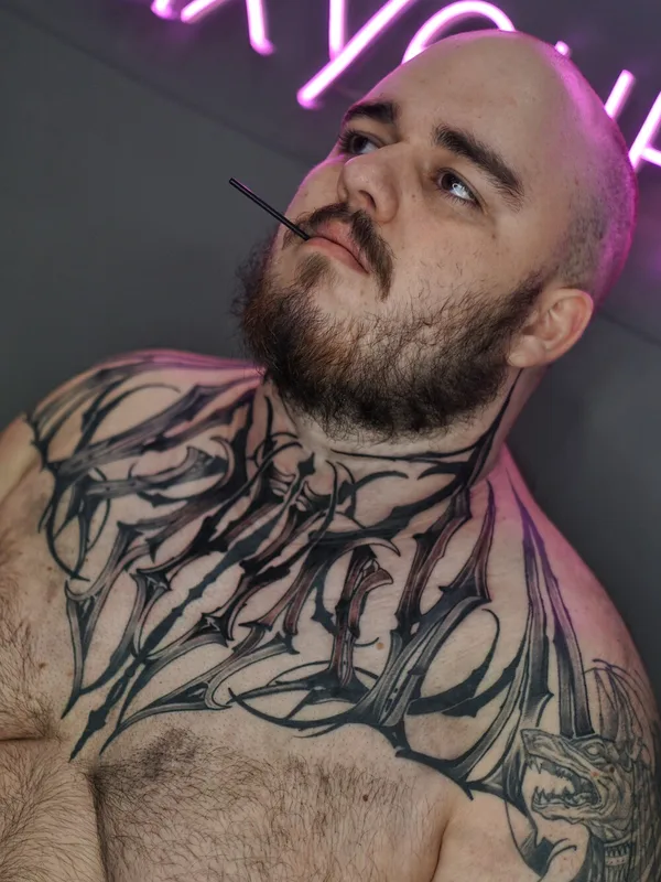 male blackandgrey darklettering 타투 부위 breast #94836 | 타투이스트 Nikita Presnyakov