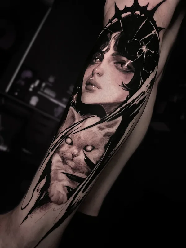 black and grey realism татуировка на forearm #94783 | Тату мастер Егор Субботин