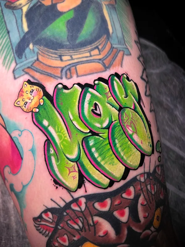 color cartoon tatuaje en forearm #95004 | Tatuador Александра Мурзина 