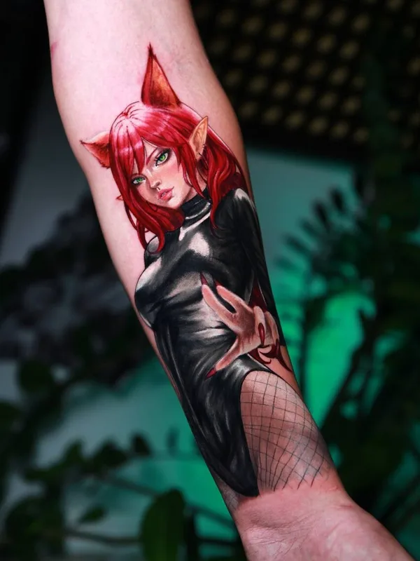 female color anime tattoo on forearm #95022 | Tattoo Artist Elizaveta Me.lissa.tattoo