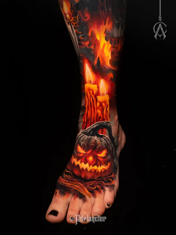 color realism 纹身 在 foot #96738 | 纹身师 Adrian Cier