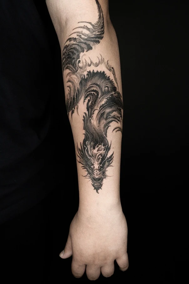 Japanese Dragon tattoo on Forearm