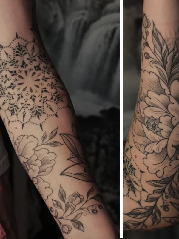female black and grey blackwork tatuaje en forearm #95251 | Tatuador Игорь Кукушкин