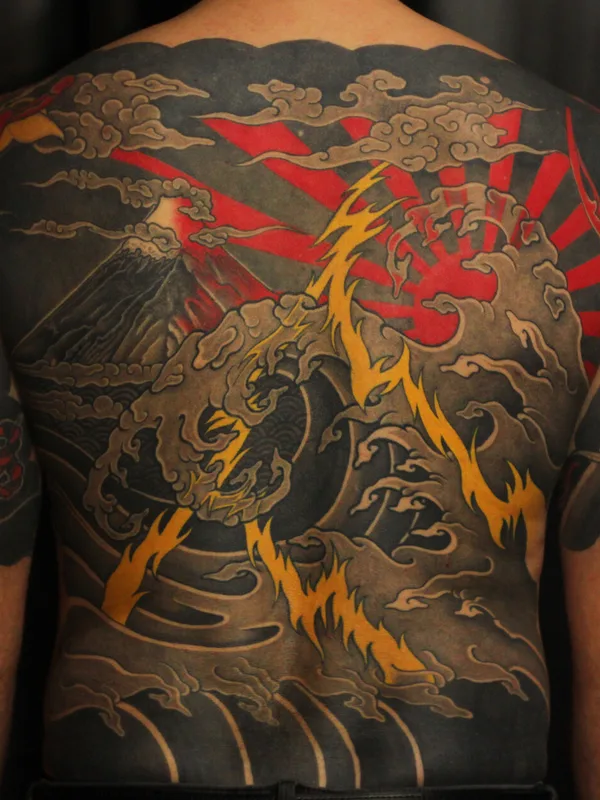 male color japanese tatuaje en full back #95257 | Tatuador Игорь Кукушкин
