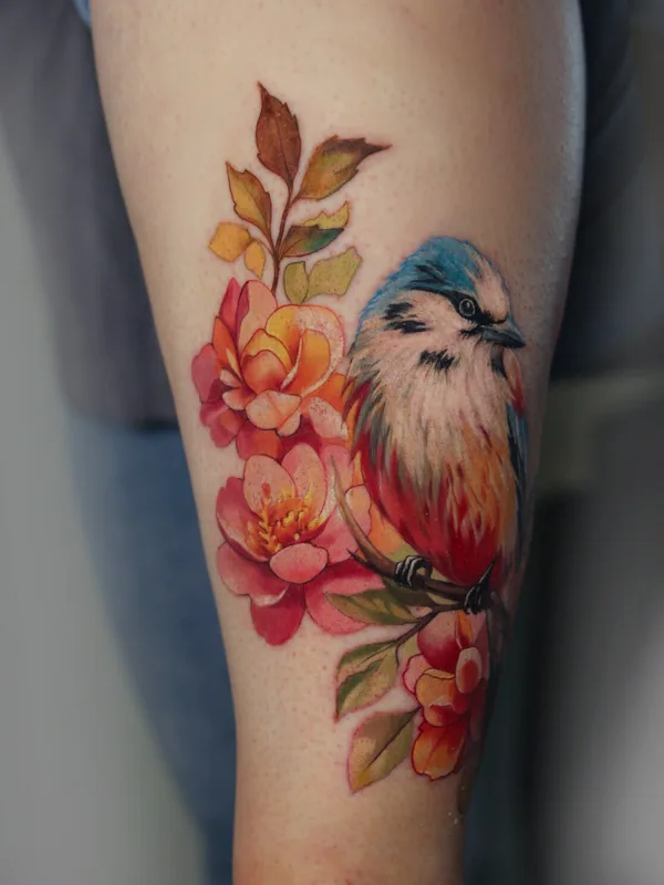 color realism tattoo auf thigh #95461 | Tätowierer Дарья Фараонова