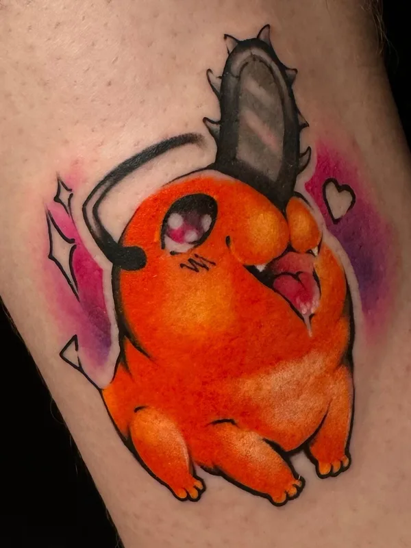 male color watercolor tatouage sur shin #95758 | Artiste tatoueur Надя Груздева