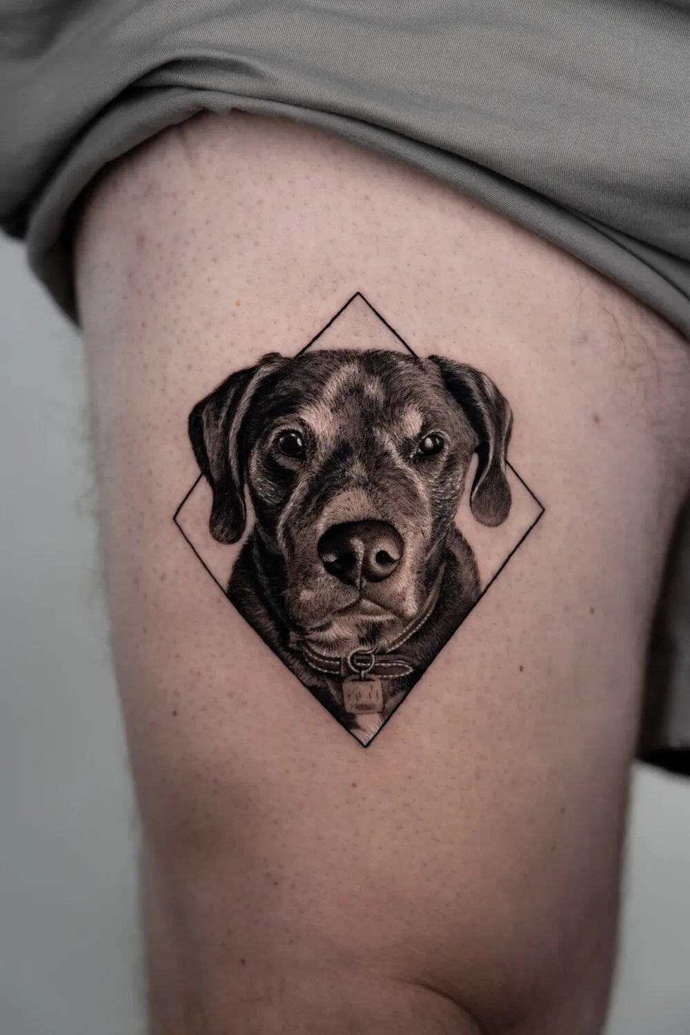 Dog portrait tattoo