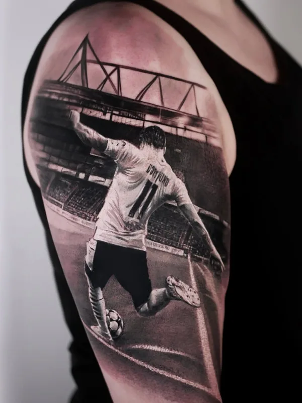 black and grey realism 타투 부위 upper arm #95968 | 타투이스트 Roman Ignatenko