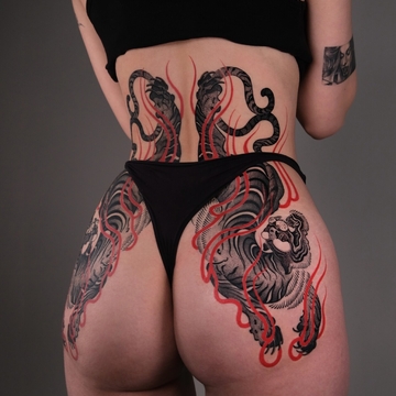 Японская мифология в чёрно-красных линиях Ivan Baiun