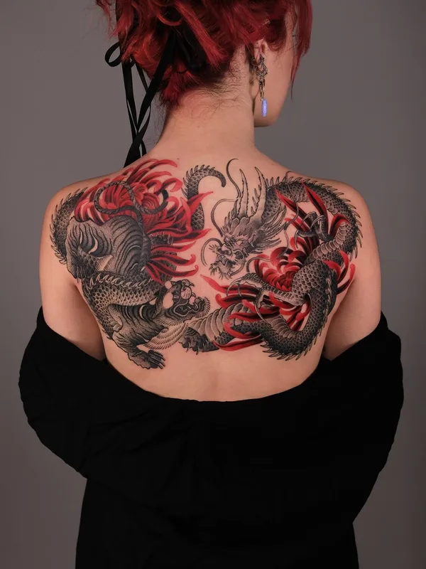 female color japanese 타투 부위 upper back #95993 | 타투이스트 Ivan Baiun