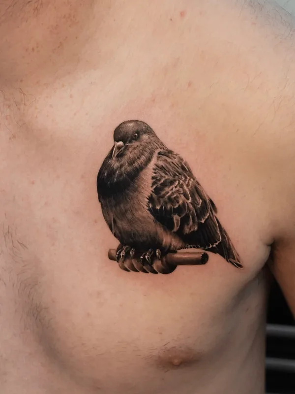male black and grey realism 타투 부위 chest #96347 | 타투이스트 Bugra Bizel