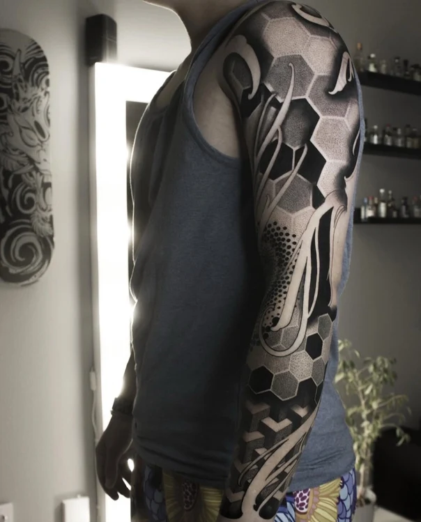 Геометрия Geometric, Abstract tattoo на Полный рукав
