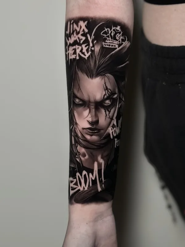 black and grey black and grey татуировка на forearm #96475 | Тату мастер Andy  Ramos