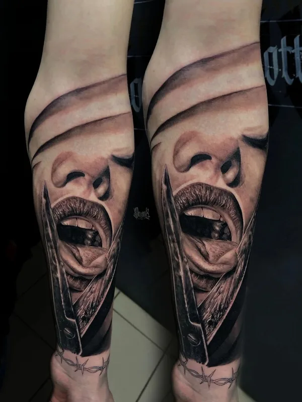 black and grey realism tattoo on forearm #96652 | Tattoo Artist Тимур Юсупов