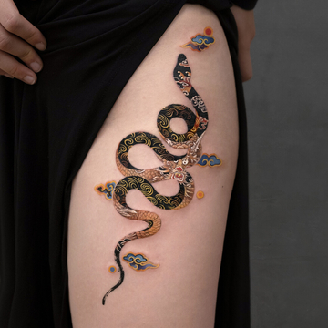 Визуальный мост между прошлым и настоящим в татуировках от Нако из Китая