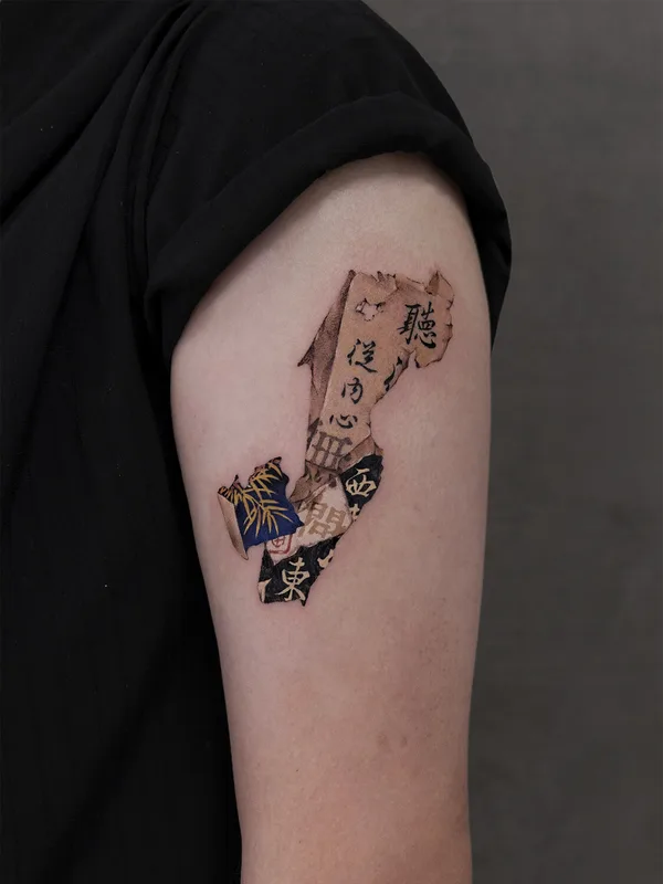color collage tatuaje en bicep #96689 | Tatuador Nako