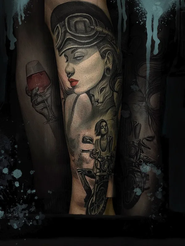 female color realism Tatuaggio su full sleeve #97337 | Tatuatore Давид Степанян