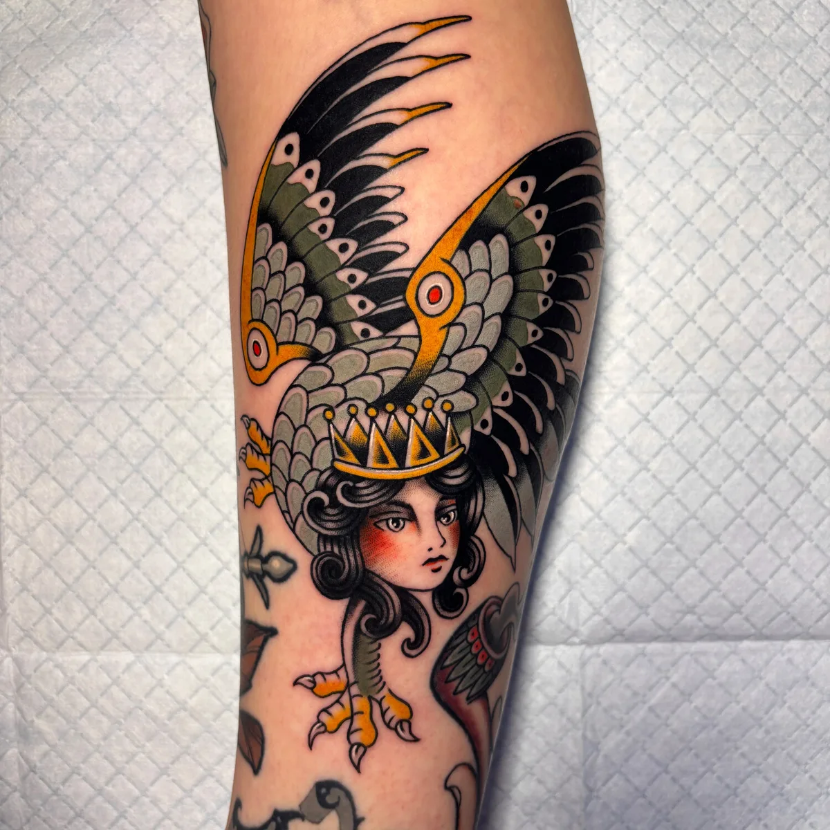 Traditional tattoo in Rostov-on-Don by Pavel Seneli