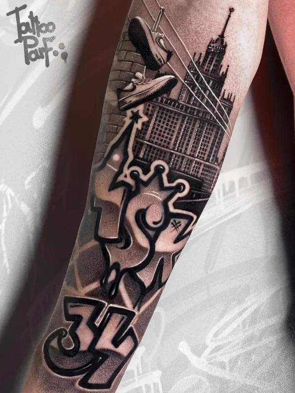 male black chicano татуировка на forearm #98119 | Тату мастер Дмитрий Парфенцев
