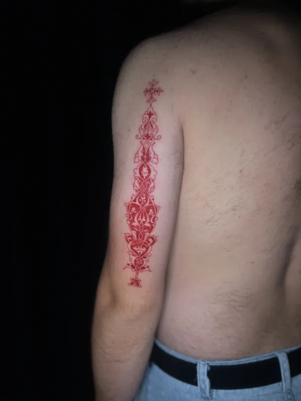 male color ornamental tattoo on shoulder #99336 | Tattoo Artist Elena Voya