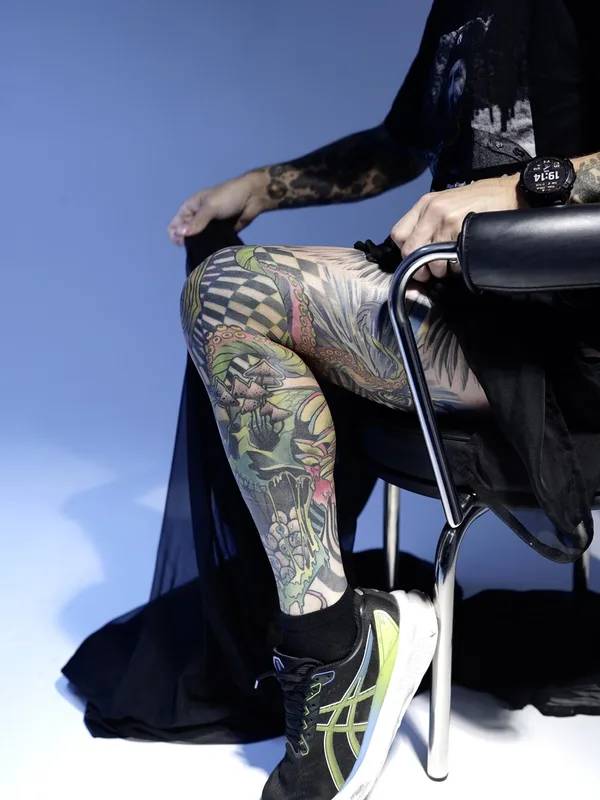 color japanese tatouage sur full leg #99451 | Artiste tatoueur Кристина Яфаровa | Nakolyu Kupola