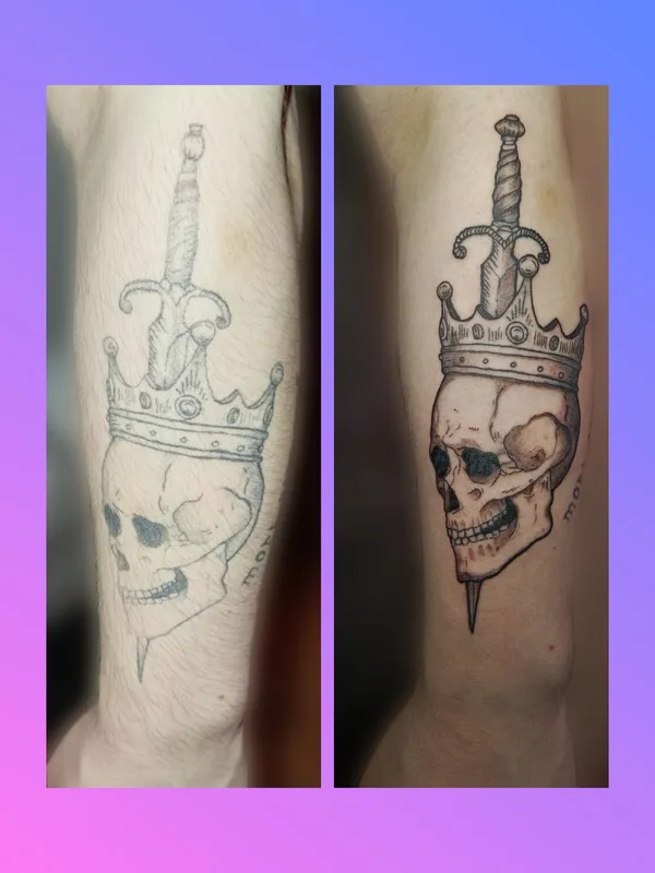 male black black and grey 타투 부위 forearm #99694 | 타투이스트 Гончар Анастасия