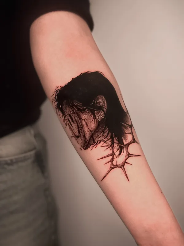 black blackwork tattoo on forearm #99588 | Tattoo Artist YUJHI
