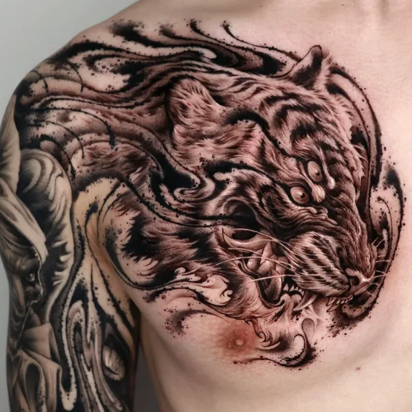 Abstract tattoo by Impasto in Seoul