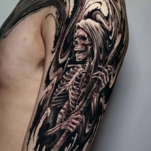 Abstract tattoo by Impasto in Seoul