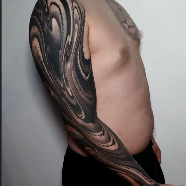 Abstract tattoo by Impasto in Seoul