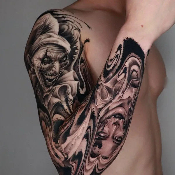 Abstract tattoo by Impasto in Seoul