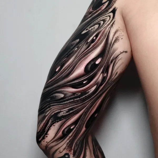 Abstract tattoo by Impasto in Seoul