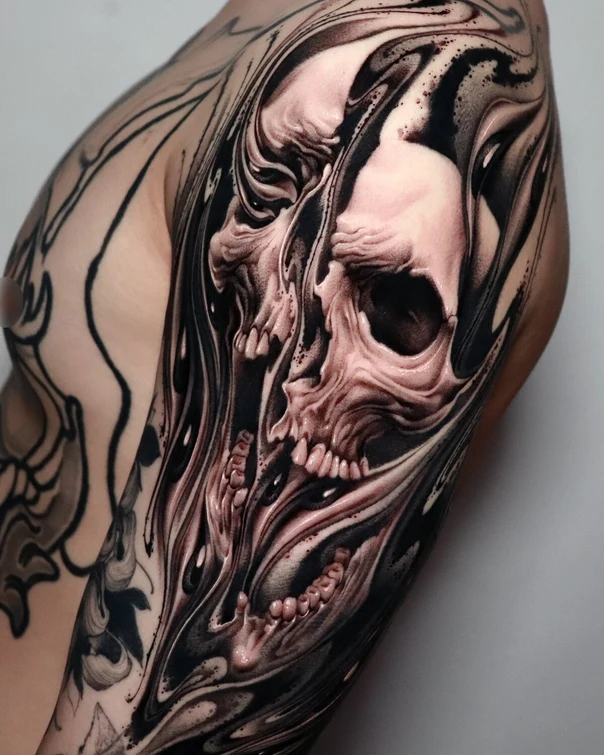Realism Skull tattoo on Shoulder