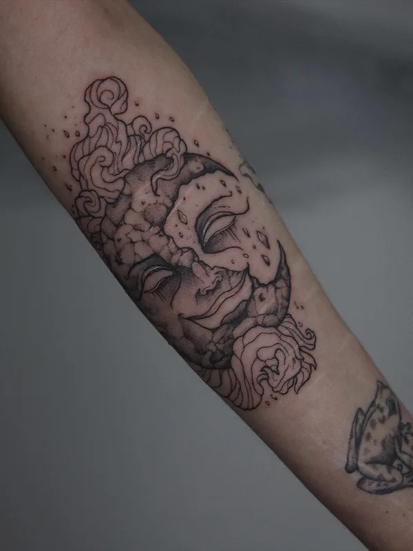 black authorsstyle 纹身 在 forearm #100211 | 纹身师 Arturs Garoza