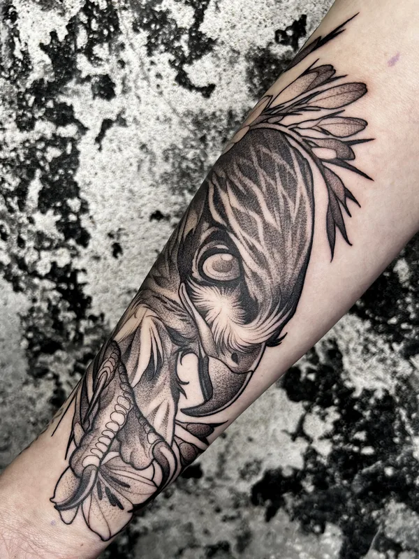 black and grey blackwork Tatuaggio su forearm #100908 | Tatuatore Jole