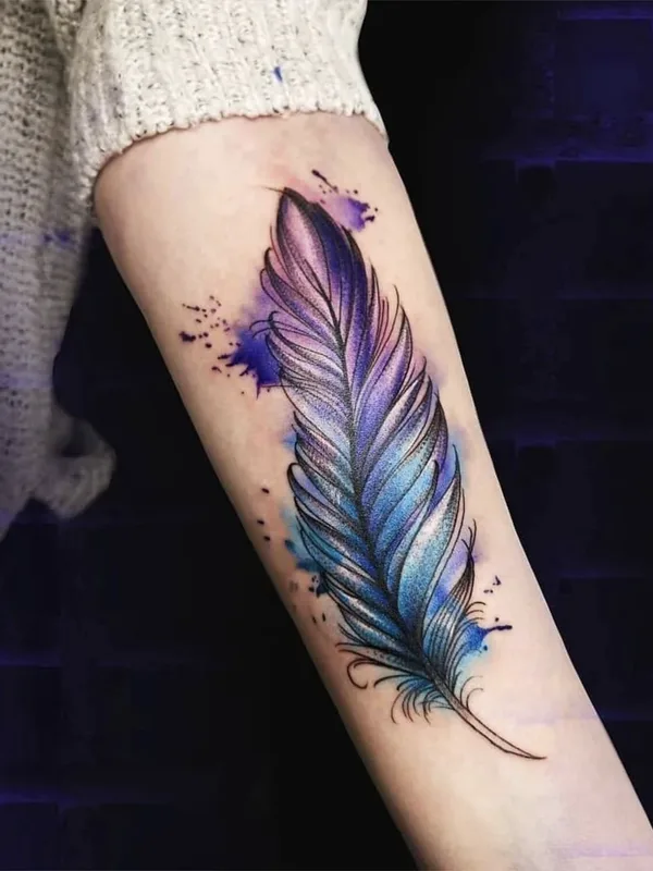 female color watercolor tattoo on forearm #101466 | Tattoo Artist Егор Хлуднев