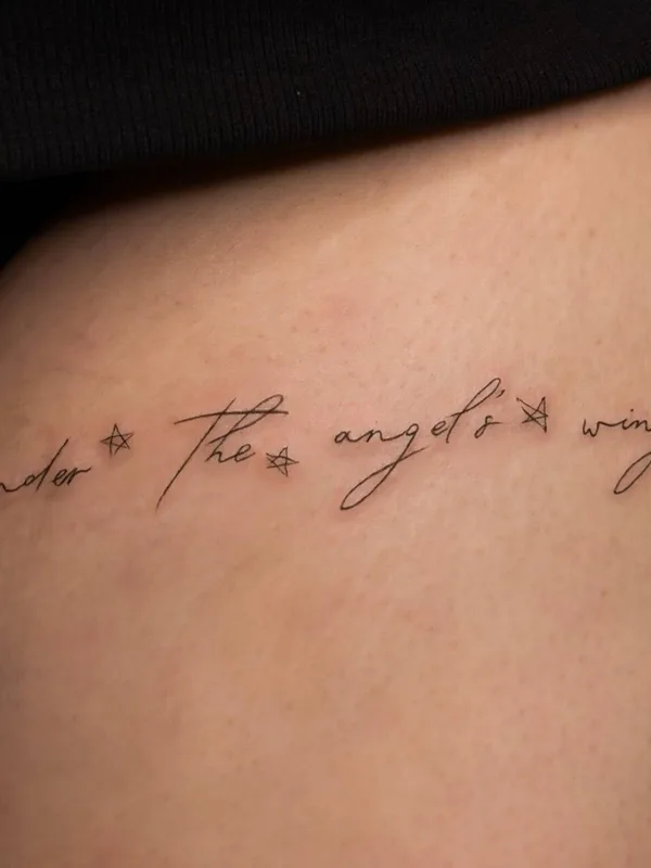 black fineline tattoo auf side #101509 | Tätowierer Соня Тайга