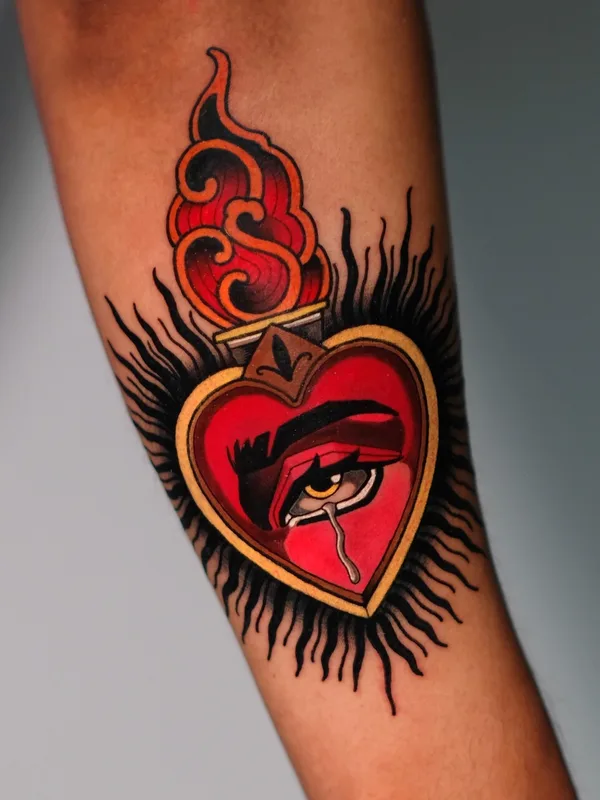 color neo-traditional 纹身 在 forearm #101572 | 纹身师 Josh Villegas