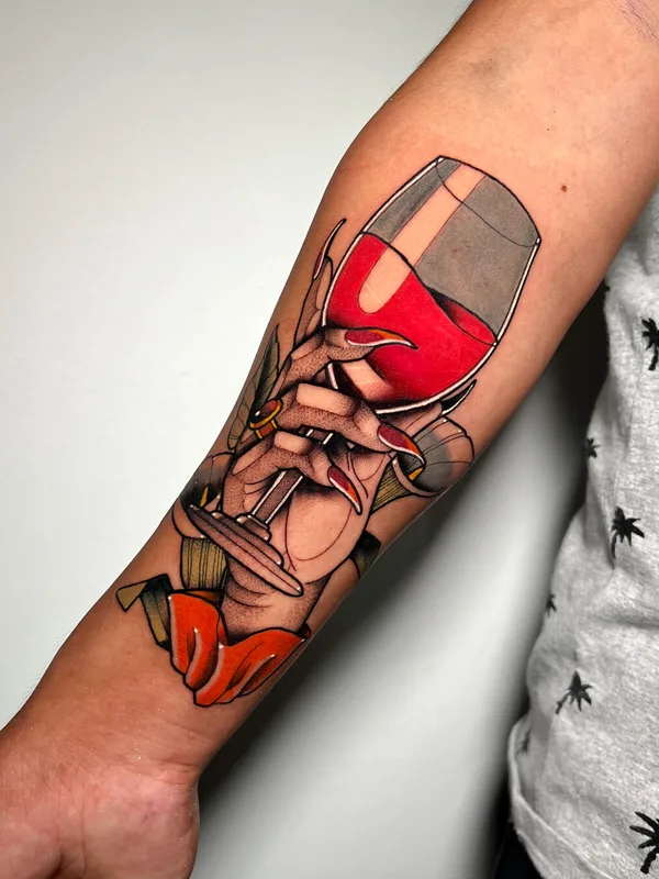 color neo-traditional 纹身 在 forearm #101581 | 纹身师 Josh Villegas