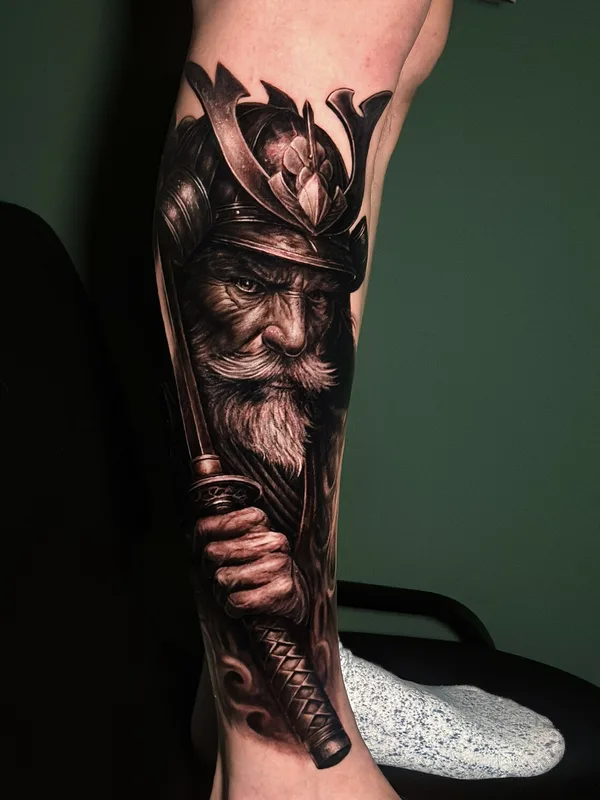 black and grey realism 타투 부위 calf #102127 | 타투이스트 Мельников Алексей