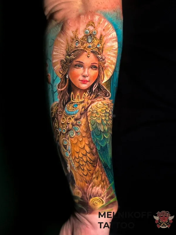 female color realism 타투 부위 full sleeve #102128 | 타투이스트 Мельников Алексей