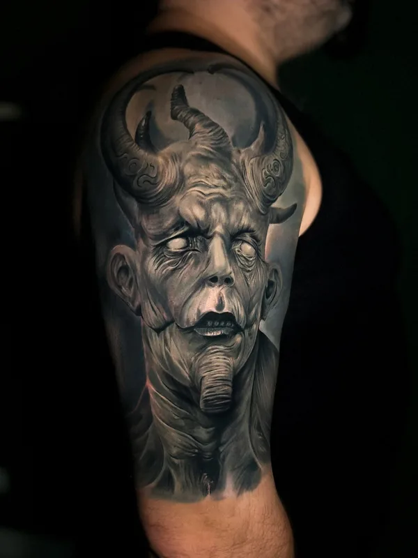 black and grey realism 타투 부위 full sleeve #102129 | 타투이스트 Мельников Алексей