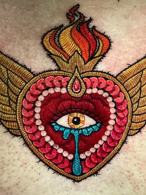 male color patch Tatuaggio su breast #102397 | Tatuatore Rafaela Herrera Art
